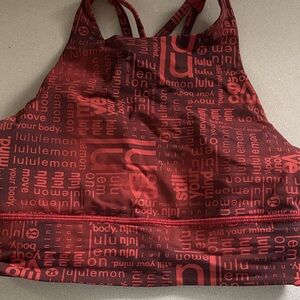 lululemon athletica Red Textured Sports Bra
